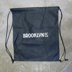 Soccer BROOKLYN FC NYC Drawstring Tote Bag Sack Black NEW